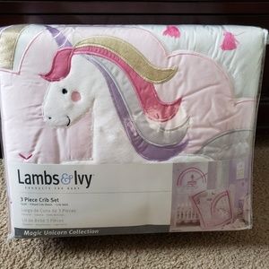 3 piece crib set Lambs & ivy